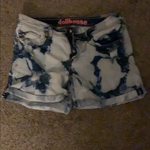 Dollhouse Tie Dyed Rolled Up Shorts